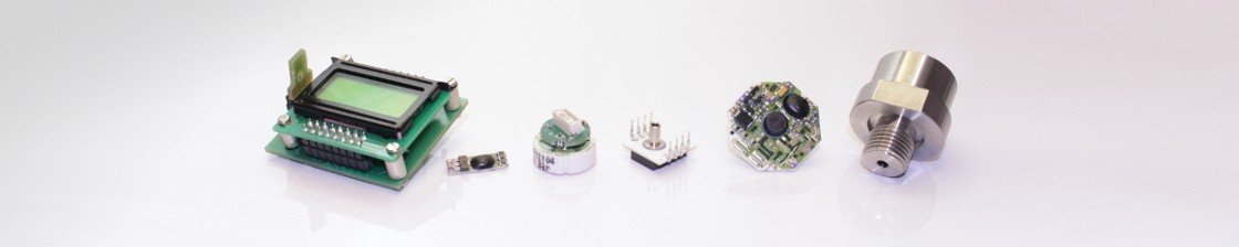 Beispiele für kundenspezifische Drucksensoren, -transmitter und -transducer von Analog Microelectronics.